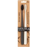 Image of Natural Family Co Bio Toothbrush Ivory Desert & Pirate BlackTwin Pack 2brushes