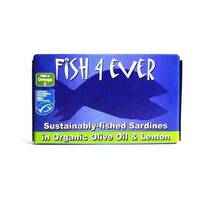 Image of Fish 4 Ever - Organic Mackerel Fillets With Organic Lemon & Capers 220g (x 6pack)