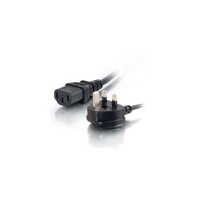 C2G 1m 16 AWG UK Power Cord (IEC320C13 to BS 1363)