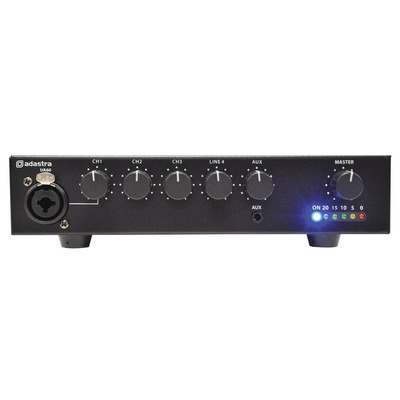 Compact 100V Line Mixer-Amplifier - 60 Watts Also Suitable for 8 Ohms Output
