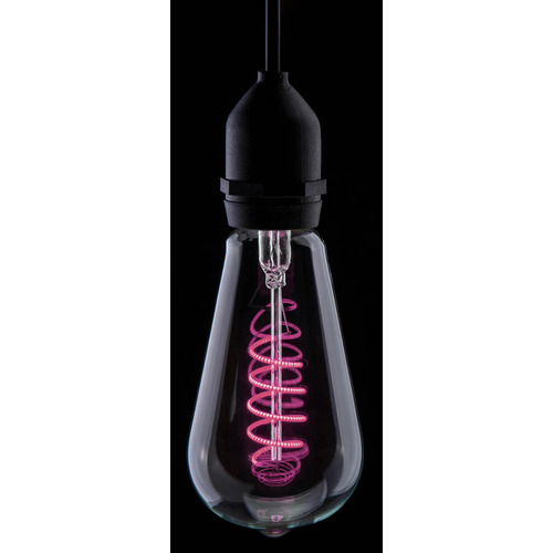 Funky Spiral Filament LED Lamp 4W E27 - Pink