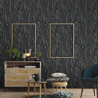 Image of Elle Decoration Marble Wallpaper Black Gold 1014915