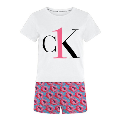 Calvin Klein CK One Shorts Pyjama Set QS6443E Prosper Floral Print/Pink Smoothie QS6443E Prosper Floral Print/Pink Smoothie