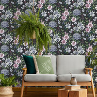 Image of Amazonia Passiflora Black Wallpaper Holden 91324