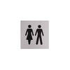 Image of Toilets Symbol Metal Effect PVC Sign