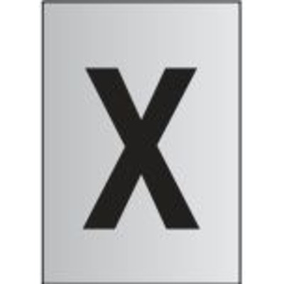 Metal Effect PVC Letter X