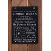Image of Grandma - Grandpa's House Rules - slate hanging sign - a great present