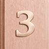 Image of 6cm Antique Brass Door Number -3