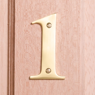 10cm Brass House Numbers - 1
