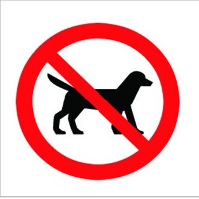 No Dogs Allowed Symbol Sticker