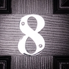 Image of Chrome House Door Number 10cm - 8