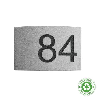 EcoStone Environmentally Friendly Curved 2 digit House Number- UCN2