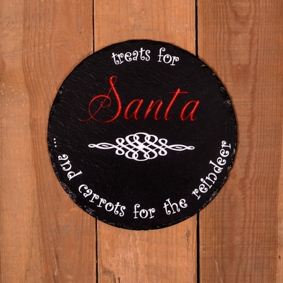 Santa’s Treat Plate - "Treats for Santa and carrots for the reindeer" hand painted