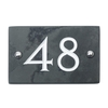 Image of Slate house number 48 v-carved with white infill numbers