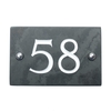 Image of Slate house number 58 v-carved with white infill numbers