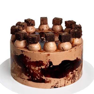 Wheat Free Double Choc Salted Caramel Cake - Two Tier (6 + 8 Diameter)