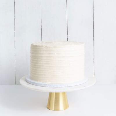 One Tier Ruffle Wedding Cake - One Tier - Small 6"