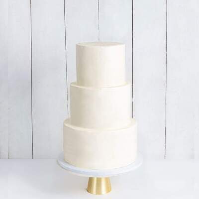 Three Tier White Wedding Cake - Three Tier (10", 8", 6")