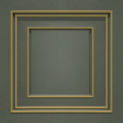 Amara Panel Vinyl Wallpaper Charcoal / Gold Belgravia 7386