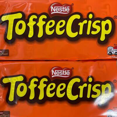18x Toffee Crisp Milk Chocolate Bars (2 Packs of 9x31g)