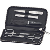 Image of Becker 5 Piece Manicure Set in Black Leather Zipped Case