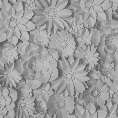 Dimensions Floral Wallpaper Grey Fine Decor FD42691
