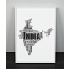 Personalised India Word Art Map