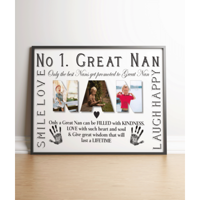 No 1 Great NAN Personalised Photo Collage Print Gift