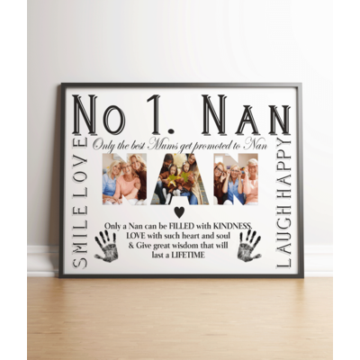 No 1 NAN Personalised Photo Frame - Nan Photo Gift