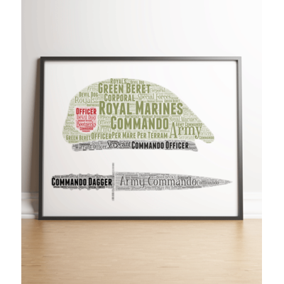 Personalised Royal Marines Word Art