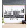 Personalised Leicester City Skyline Word Art Picture Frame Gift