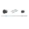 Image of DKN 36kg Black Cast Iron Barbell and Dumbbell Weight Set