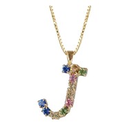 Image of Initial J Letter Necklace - Gold