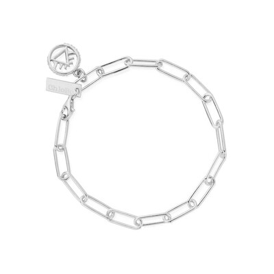 Sacred Earth Link Chain Fire Bracelet - Silver