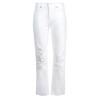 Noella High Rise Distressed Straight Leg Jeans - Brilliant White