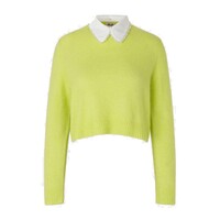Image of Cabreena Cropped Knitted Jumper - Wild Lime