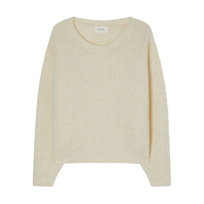 American Vintage East Knitted Round Neck Jumper Powder Snow