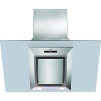 Image of CDA EVG9SS 90cm angled clear glass extractor Stainless Steel