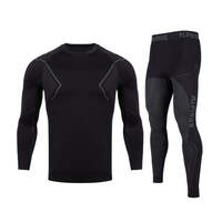 Image of Alpinus Mens Active Base Layer Set Thermoactive Underwear - Black/Gray