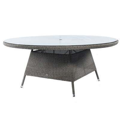 Alexander Rose Monte Carlo Round Glass Top Table (1.8m)
