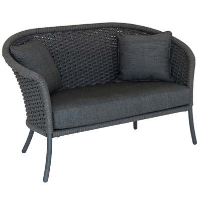Alexander Rose Cordial Curved Top Lounge Sofa - Grey, Kvadrat Stormk