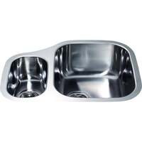 Image of CDA KCC27SS Undermount curved 1.5 bowl sink Stainless Steel
