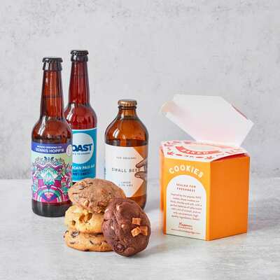 Cookies & Beer Gift Hamper - Box Of 4 &pipe; Hamper Gifts Delivered By Post &pipe; UK