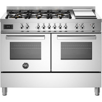 Image of Bertazzoni PRO126G2EXT 120cm Dual Fuel Range Cooker Stainless Steel