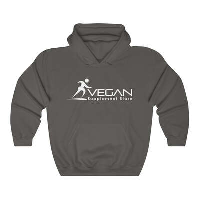 Vegan Supplement Store Unisex Heavy Blend&#8482; Hooded Sweatshirt, Charcoal / L