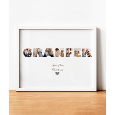 Personalised GRANFER Photo Collage Print Gift