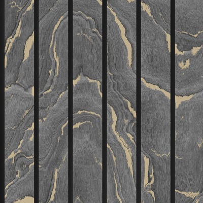 Woodgrain Panel Wallpaper Charcoal Muriva 193503