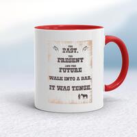 The Past, The Present & The Future Mug – White/Red, 10oz