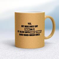 Thank God The HRT Worked! Mug – White/Pink, 10oz