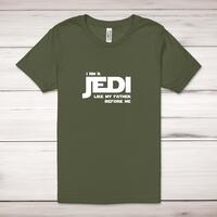 I Am A Jedi Adult T-Shirt – Military Green, 2XL